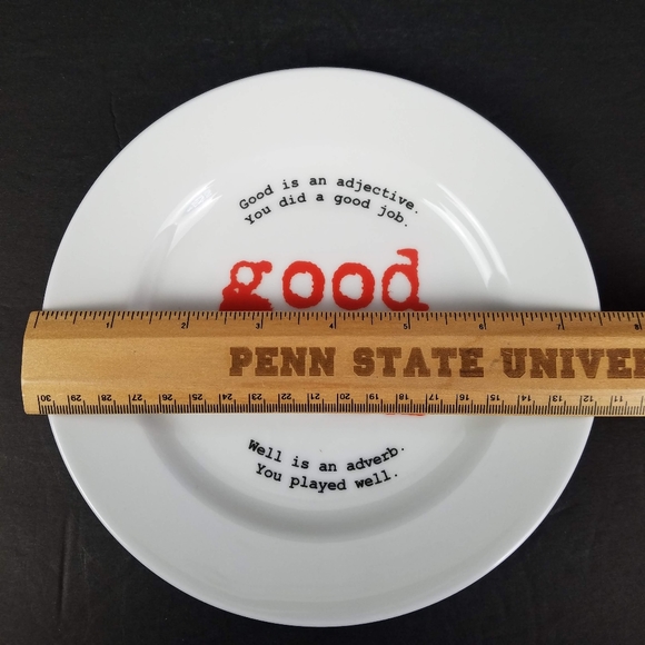 grammarWare Good Well Good English Grammar Small Plate Tuxton - Picture 4 of 8